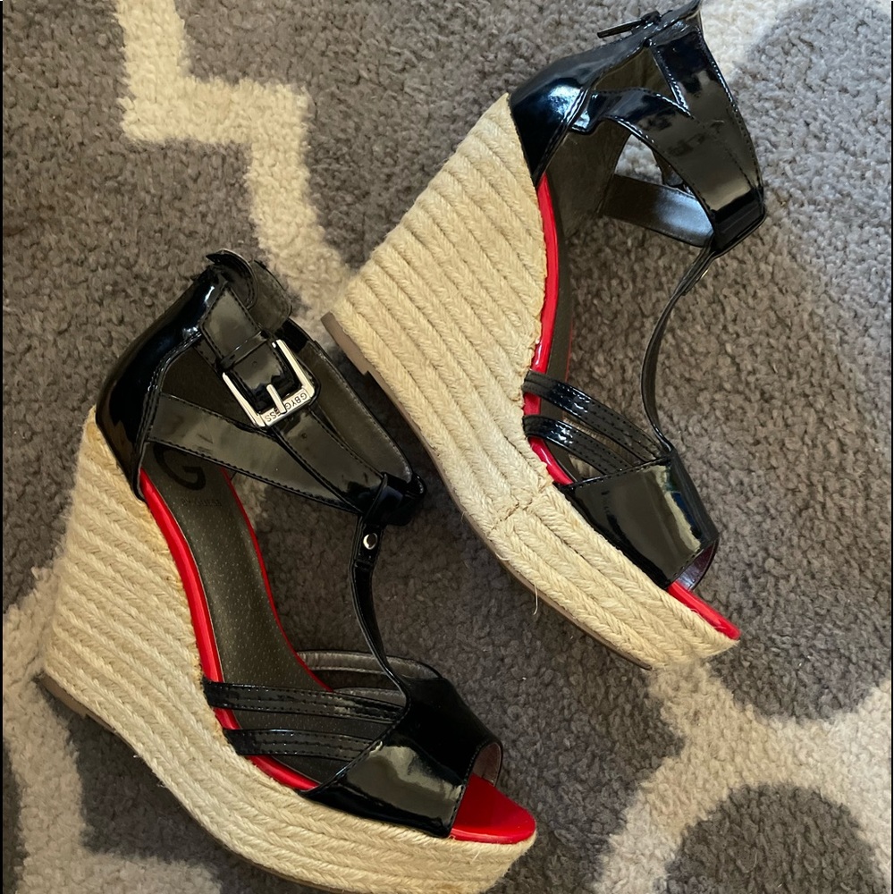 Patent Leather platform wedges